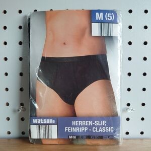 Watson's Fine Ribbed Classic Briefs One Piece Size M Black